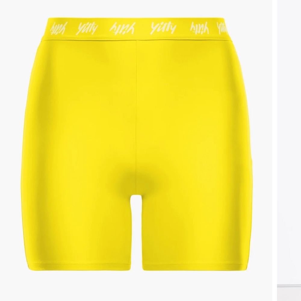 Yitty Lizzo Yellow Major Label High waist Biker shorts